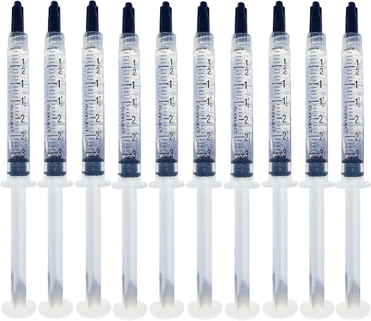 Bright White Smile 35% 10 Pack Teeth Whitening Gel Refills Bleaching Gel, No Sensitive Teeth Whitener, Great for Sensitive Tooth Whitening, Works with Teeth Whitening LED Light and Trays (10 X 3ML)