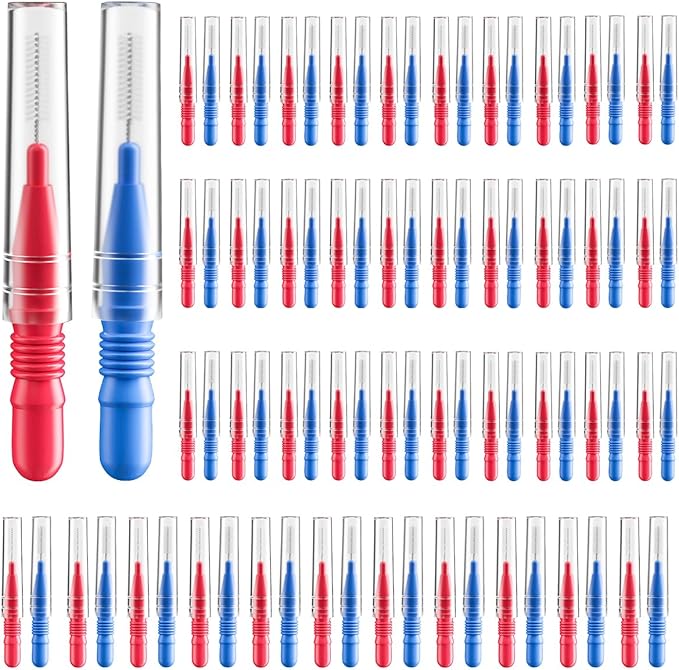 RAZOKO Interdental Brush, Flossing Head,Easy Use Tooth Cleaning Tool (1Pack(2.5mm/3mm)-88pcs)