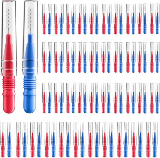 RAZOKO Interdental Brush, Flossing Head,Easy Use Tooth Cleaning Tool (1Pack(2.5mm/3mm)-88pcs)
