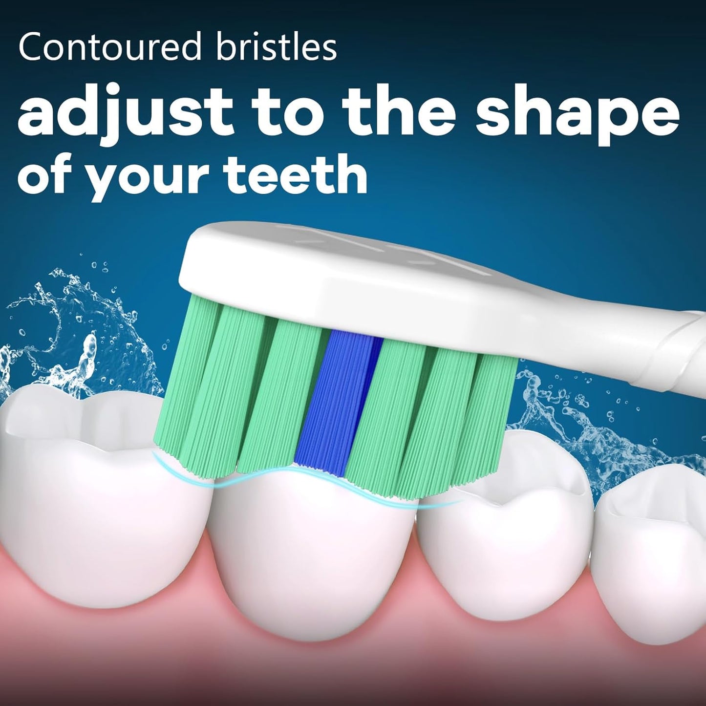 Toptheway Toothbrush Replacement Heads Compatible with Philips Sonicare ProtectiveClean DiamondClean C2 C1 G2 W 4100 5100 5300 Plaque Control, 6 Pack