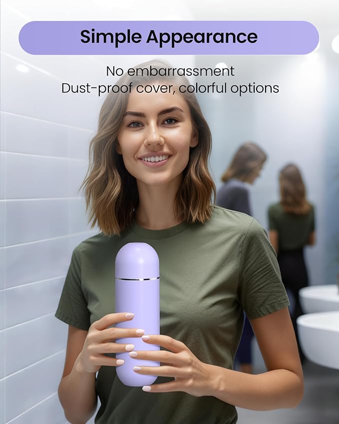 Portable Bidet for Postpartum/Perineal Care,Manual Handheld Peri Bottle for Feminine Hygiene & Travel, 380ml Leakproof,BPA-Free Sprayer for Men/Women/Baby (Purple, General)