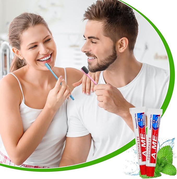 Travel Size Toothpaste Bulk, Disposable Small Portable Toothpaste, Travel Pocket Size for Vacation Hotel, Shelter/Homeless/Nursing Home/Charity Mini 0.35 oz (Pack of 30)