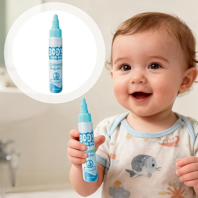 Bath Crayon, 30ml Washable Educational Marker Set, Bathtub Drawing Crayons with Smooth Texture,Easy Clean Off Formula with Vibrant Colors, Creative Art Play Tool for Kids Boys Girls Bathroom Fun Time