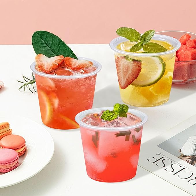 1000 Pack 1 oz Plastic Cups, Clear Disposable Plastic Cups Bulk, Small Medicine Cup 1 Ounce, Condiment Cup for Sauce, Sample Tasting, Wine Tasting,Food Samples