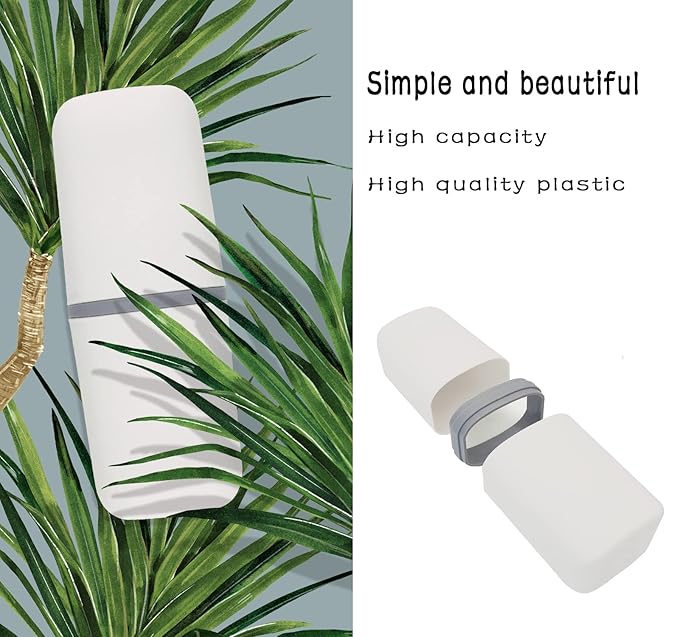 Toothbrush Travel Case, Travel Toothbrush Cup Holder Portable Toothbrush Travel Container Portable Toothpaste Storage Travel Toothbrush Holder for Camping Business School Trip Home