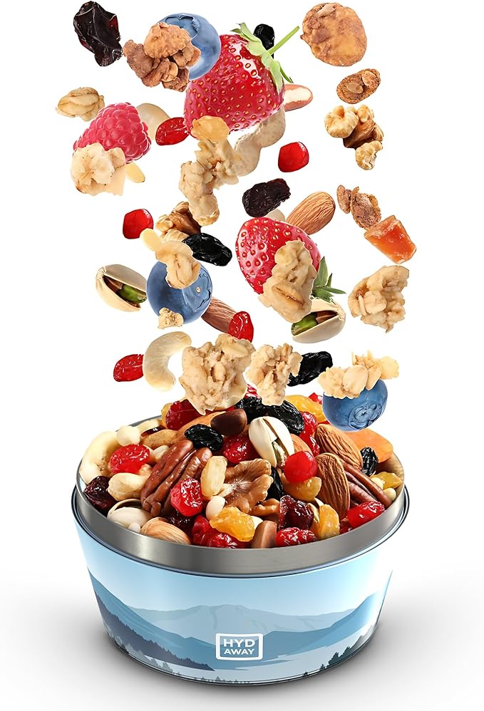 HYDAWAY 1-Quart Collapsible Insulated Bowl with Lid - BPA-Free, Leak-Resistant, Space-Saving Camp Bowl - Ideal for Hiking, Travel & Outdoor Meals