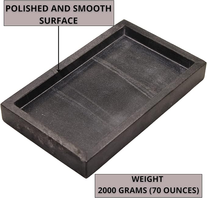 Natural Black Marble Tray for Bathroom | Kitchen | Vanity | Desktop, Stone Organizer for Coffee Table, Dresser, Nightstand, Candles, Soap, Towel, Plant, Jewelry (10" x 6"), Rectangular