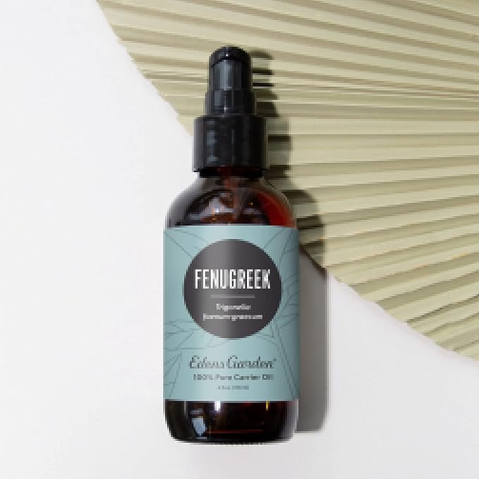 Edens Garden Fenugreek Carrier Oil- 100% Pure Premium Cold Pressed & Hexane Free, Natural Moisturizer For Face, Skin, Nails, Lips, Hair & Scalp, Diluting Essential Oils & Aromatherapy 118 ml (4 fl oz)