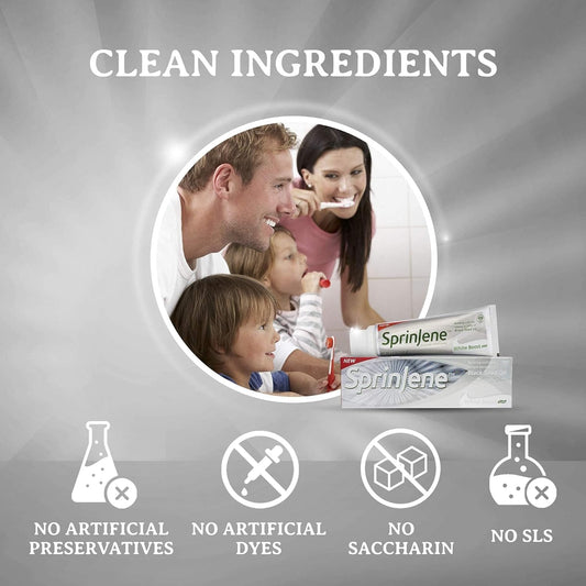 SprinJene Original White Boost | Whitening Toothpaste with Fluoride for Cavity Protection | 2 Pack