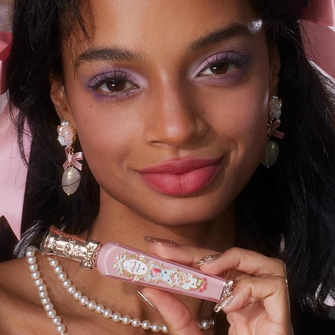 Flower Knows Strawberry Rococo Cloud Lip Cream,Long Lasting Warm Pink Matte Lipstick,Hydrating Lip Stain,Transfer & Smudge Proof Velvet Liquid Lipstick for Girls&Women,0.12 Fl Oz(S05 Tiny Tulip)