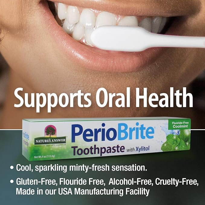 Nature's Answer Periobrite Natural Toothpaste, Cool Mint, 4 Ounce, 3 Count
