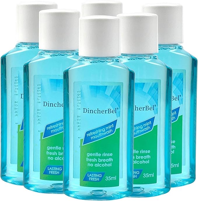 Mouthwash Travel Size, Portable Original Mint Mini Mouthwash Bulk, 35ml/1.2oz (24Pack, Mint)