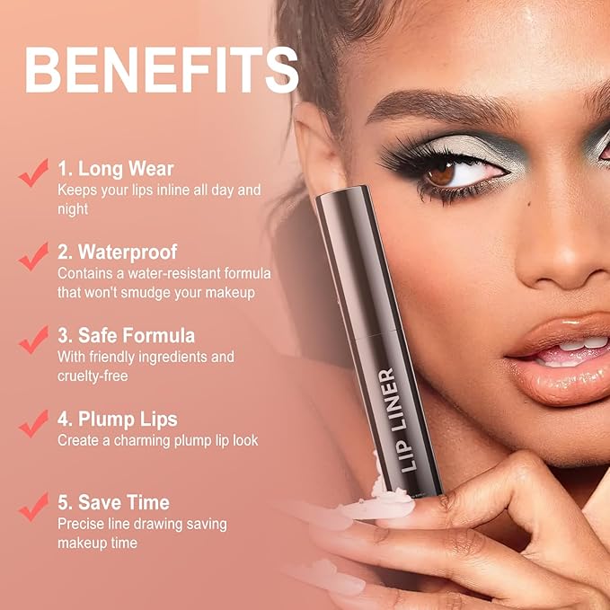 OETUIOW Lip Tint Stain Peel Off - Waterproof Lip Liner Stain, Moisturizing Long-Lasting Lip Stain, Create A Natural Lip Color, Enhancing Complexion for All Skin Types (Cocoa, 0.12 Fl Oz (Pack of 1))