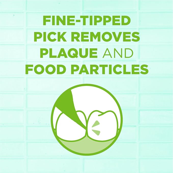 GUM Angled Floss Picks, Perfect for Tight Teeth, Extra Strong Shred-Resistant Dental Floss, Angled for Easy Reach, Dental Flossers for Adults, Fresh Mint Flavor, 75 Count (Pack of 4)