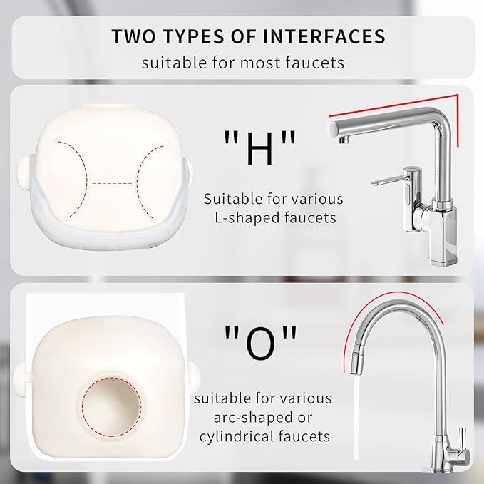 KOMIDK Faucet Extender for Bathroom Sink Faucet Extender for Toddlers Bathroom Sink Kitchen Bathtub (Apricot)