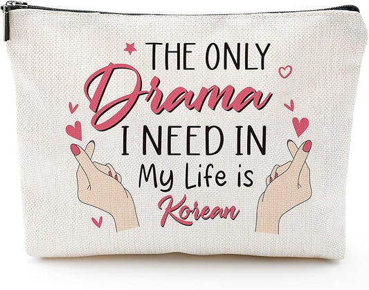 Korean Drama Fan Gifts - Funny Gifts for K-pop Lovers, Small Makeup Bag Korean Stuff Merch Gifts for Women, Korean Accessories Essential Gifts for Friends Besties Birthday Christmas Gifts