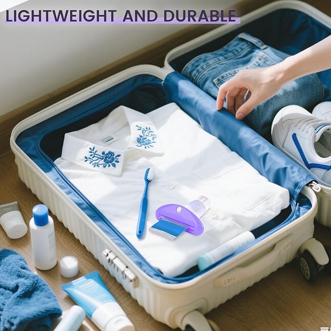 LOVEINUSA Toothpaste Tube Squeezer Dispenser, 4PCS Hanging Tooth Paste Clips Roller Squeezer Holder for Saving Toothpaste Facial Cleanser Creams Paint