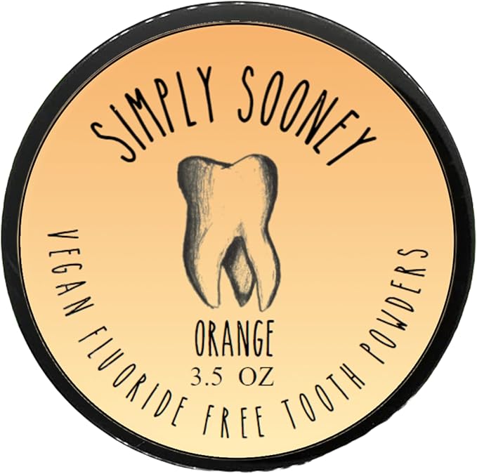 Simply Sooney Fluoride Free Remineralizing Tooth Powder Kid Safe Orange Formula Value Size Up to 6 Month Supply I for Naturally Stronger Teeth I Healthier Gums I Brighter Smile
