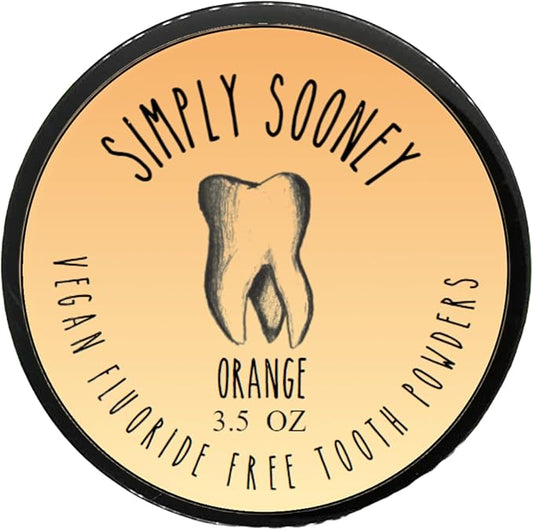 Simply Sooney Fluoride Free Remineralizing Tooth Powder Kid Safe Orange Formula Value Size Up to 6 Month Supply I for Naturally Stronger Teeth I Healthier Gums I Brighter Smile
