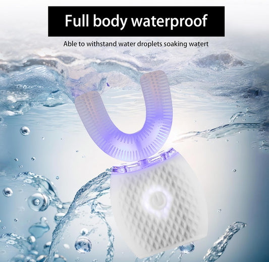 Automatic Toothbrush for Adults - Ultrasonic Electric Toothbrush with Soft Bristles Rechargeable Portable Waterproof Design 30s Timer, Wireless Charging Dual-Use for Travel & Home (White)