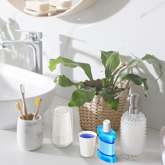 Brandon-super [100 Count - 4 oz] Small Paper Cups, Mouthwash Cups Bathroom Cups Mini Cups Small Disposable Cups