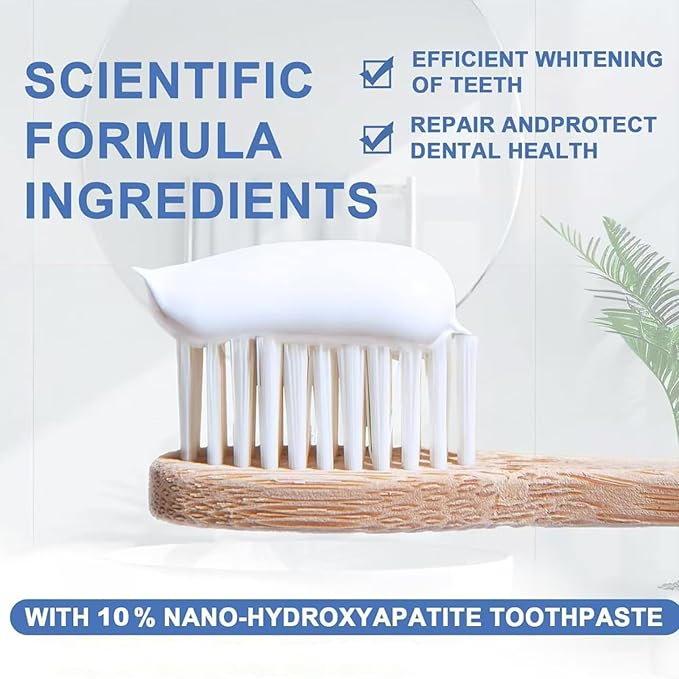 10% Nano Hydroxyapatite Toothpaste for Enamel Repair and Teeth Strengthening,Gentle Mint, Fluoride Free, Sensitive Teeth Relief, Fresh Breath (4.23 oz)
