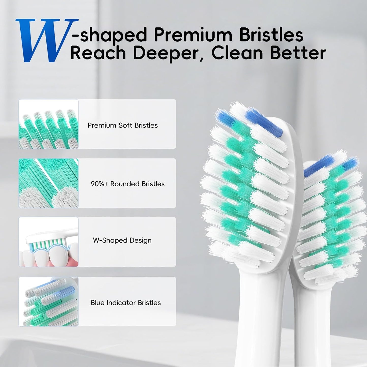 SEIGA Sonic Electric Toothbrush for Adults,5 Cleaning Modes & 3 Intensities,Rechargeable Smart Toothbrush with 2 Brush Heads,Built-in 2 Min Smart Timer,IPX7 Waterproof,One Charge for 60 Days