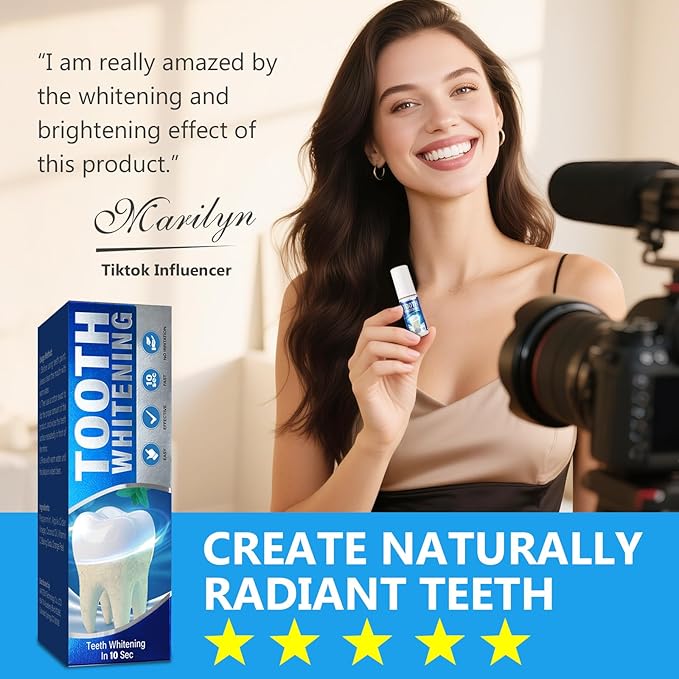 Tooth Paint, Instant Teeth Whitening Paint, Simple & Quick White Paint for Teeth, Safe & Gentle, Long-Lasting, Get Confident Smile
