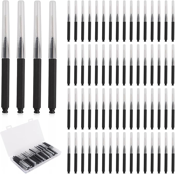 Interdental Brushes, 80 Pieces Braces Brush Between Teeth, Toothpicks Floss Picks for Braces, Dental Flosser Head for Tooth Oral Cleaning Tools, Black