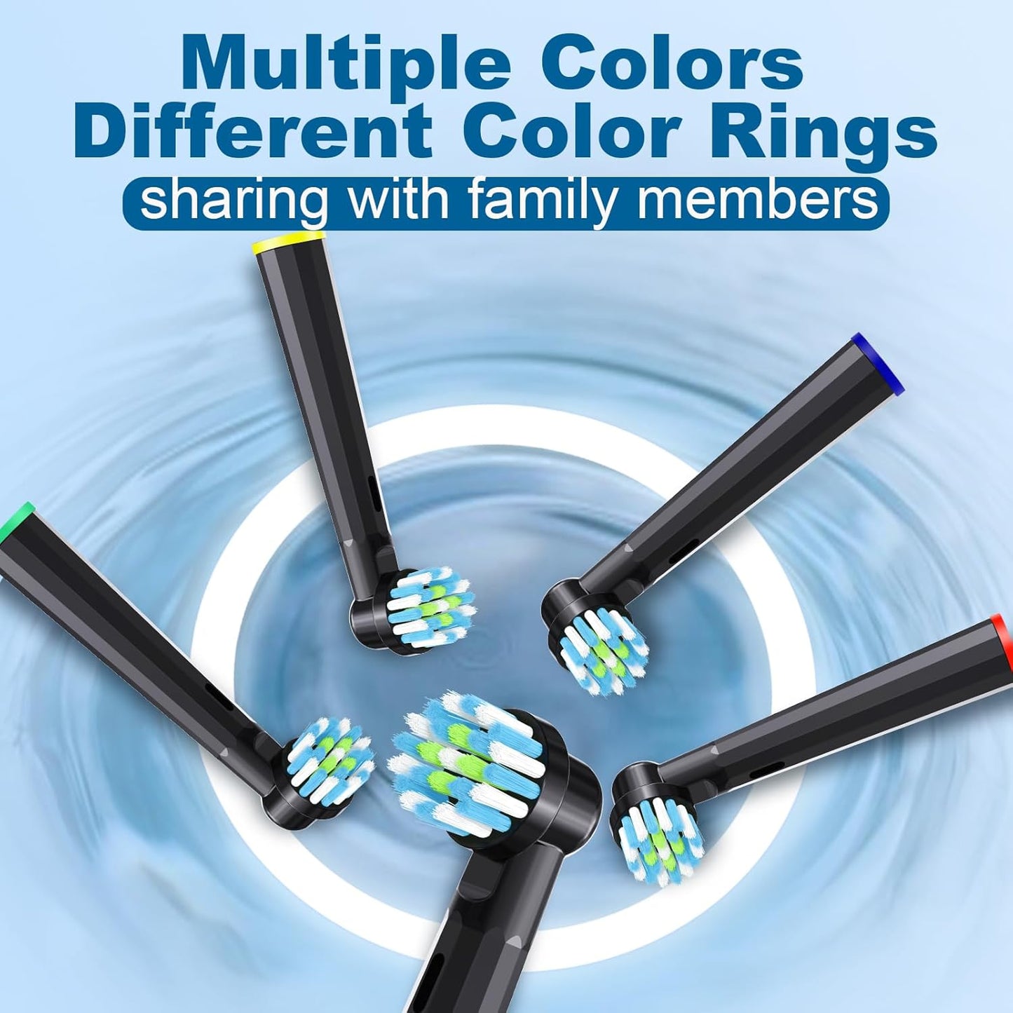 16 Pcs Replacement Toothbrush Heads Compatible with Braun Oral B Pro 1000/7000/9600/5000/3000, Precision Senesitive Brush Heads Refills for Genius X and Smart 1500 Electric Toothbrush (Black)