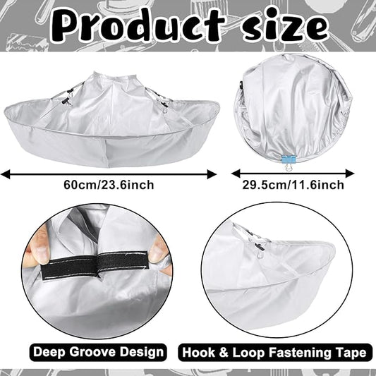 FEBSNOW Hair Cutting Cloak Cape, Professional Adjustable Haircut Cape Foldable Umbrella for Adults Kids Home Salon Barber Hairdressing Supplies