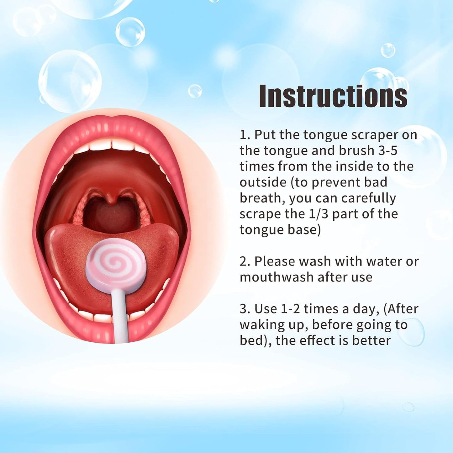 Y-Kelin Kids Tongue Scraper or Cleaner Set-Tongue Cleaner Tongue Brush with Smiley Cover, Multi-color Lollipop Shape Soft Silicone Tongue Brush for Kids, Reduce Bad Breath (4 PACK)