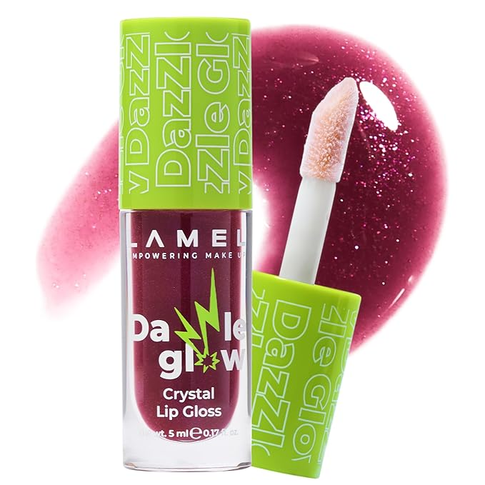 Lamel Dazzle Glow Crystal Clear Lip Gloss - Hydrating Lip Gloss - Non Sticky - Colored - Moisturizing - №407 Provocative