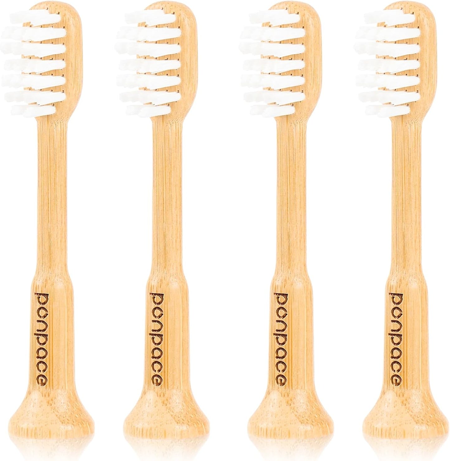 Bamboo Toothbrush Heads Compatible with Philips One by Sonicare, Extra Soft Castor-Oil Bristles for Sensitive Teeth, Eco-Friendly & Gentle Cleaning