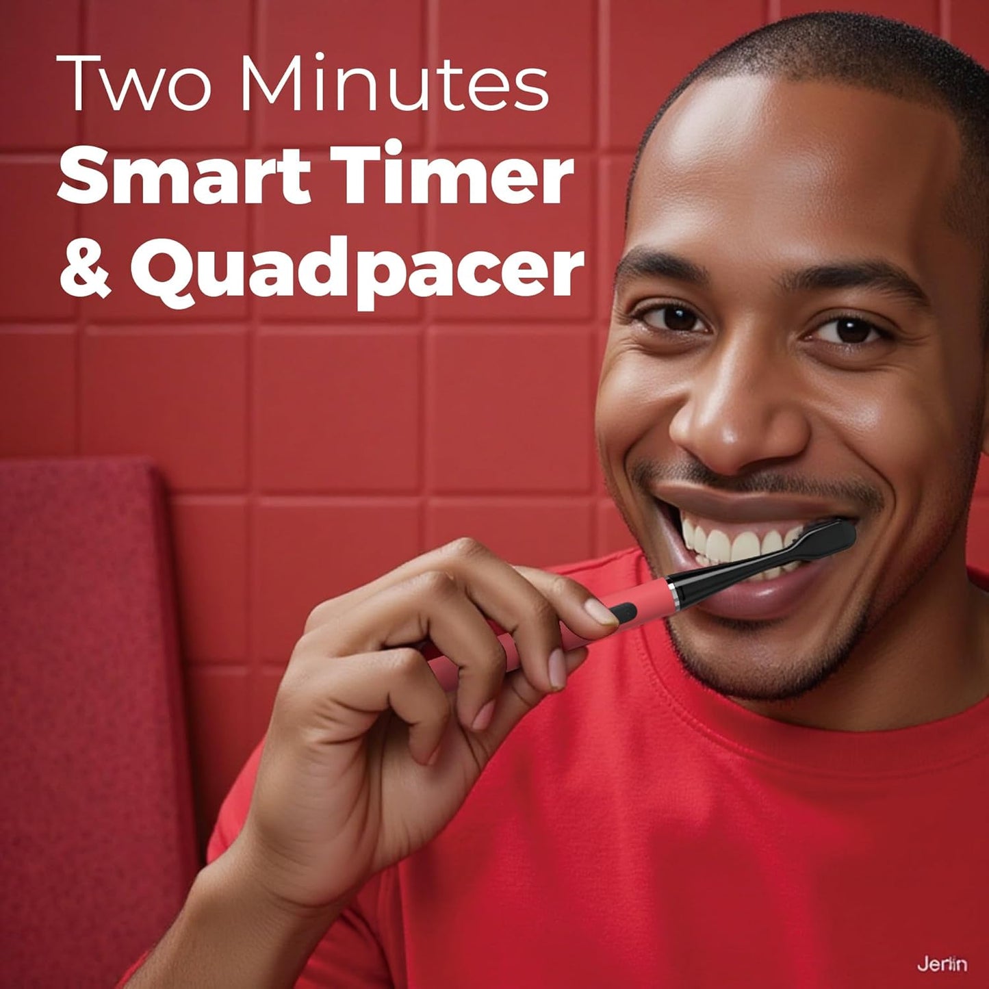 MIPOW Slim Pro i4 Electric Toothbrush Rechargeable Smart Ultra Sonic 3 Modes Magnetic Travel Case &Ceramic Dock, 60Day Long Battery Soft Bristles 2Heads IPX7 Waterproof,Color-(Pink)