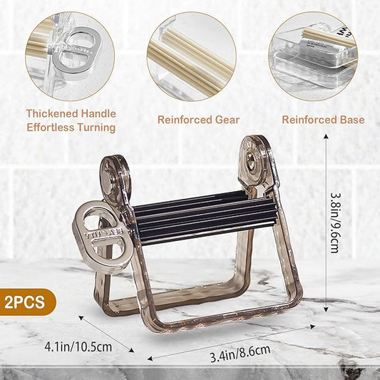 2-Pack Plastic Tube Squeezer Roller – Durable Tube Wringer for Paint, Toothpaste, Hair Color – Perfect for Artists, Salons & DIY (Black – 2 Pieces)