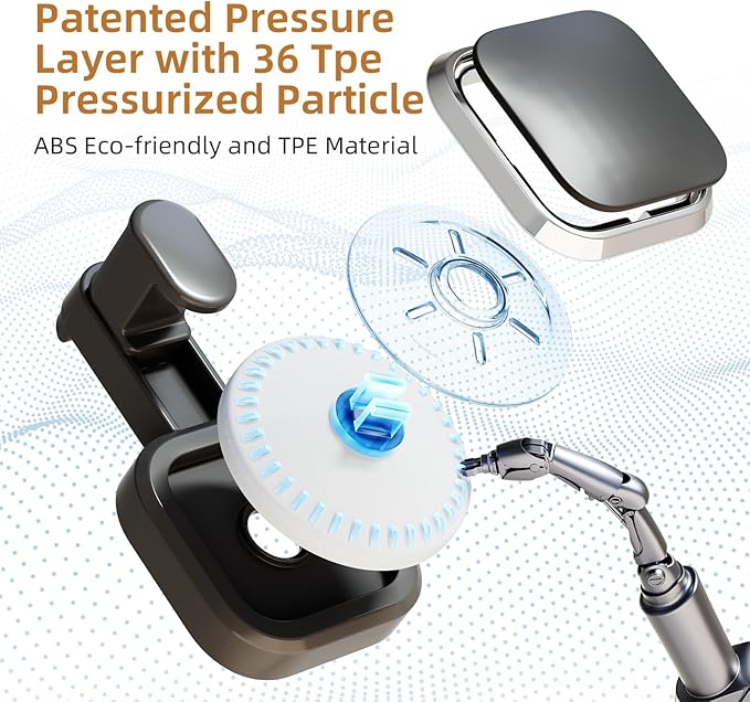 LEVERLOC 4 Pack Suction Cup Hooks for Inside Shower, Powerful Vacuum Suction Shower Holder for Towel, Loofah, Clothes, Damage Free Hanging Bathroom Wall Hooks, Easy to Install and Remove, Black