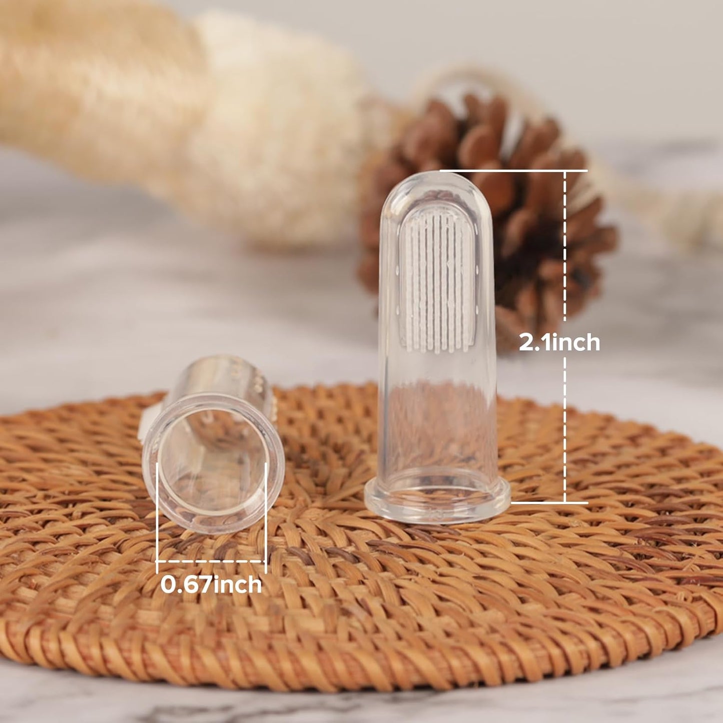 haakaa Silicone Baby Finger Toothbrush Set, Baby’s First Toothbrush with Case, Soft Bristle Toothbrush for Infant Oral Care, 3 Months +