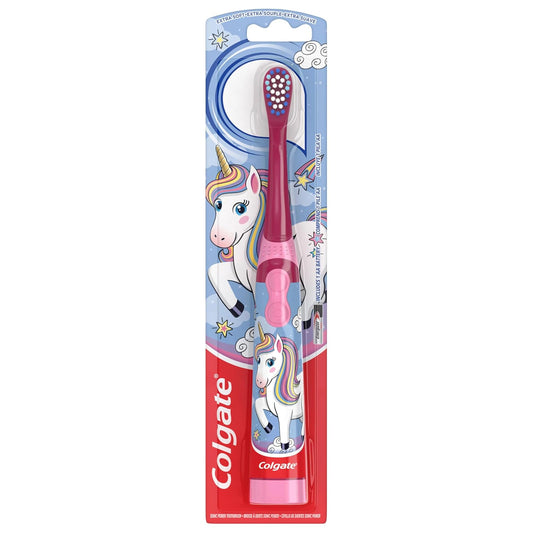 Colgate Kids Battery Powered Toothbrush, Unicorn, Extra Soft Toothbrush, Ages 3 and Up, 12 Pack