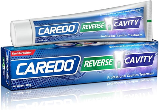 Cavity Repair Toothpaste Cure Tooth Cavities Dental Caries Remineralizing with Hydroxyapatite Toothpaste Treatment Tooth Decay for Adults, Home School or Travel (New Flavor 100g*1), Grey White