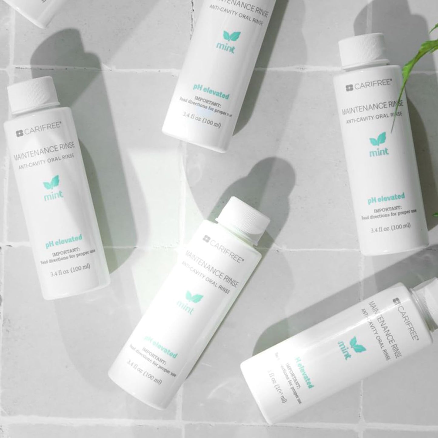 CariFree Maintenance Rinse, Mint Flavored, Travel Size for On-The-Go Convenience, Anti-Cavity & Fluoride Mouthwash, Xylitol, Alcohol-Free, Neutralizes pH, Dentist Recommended (Pack of 5)