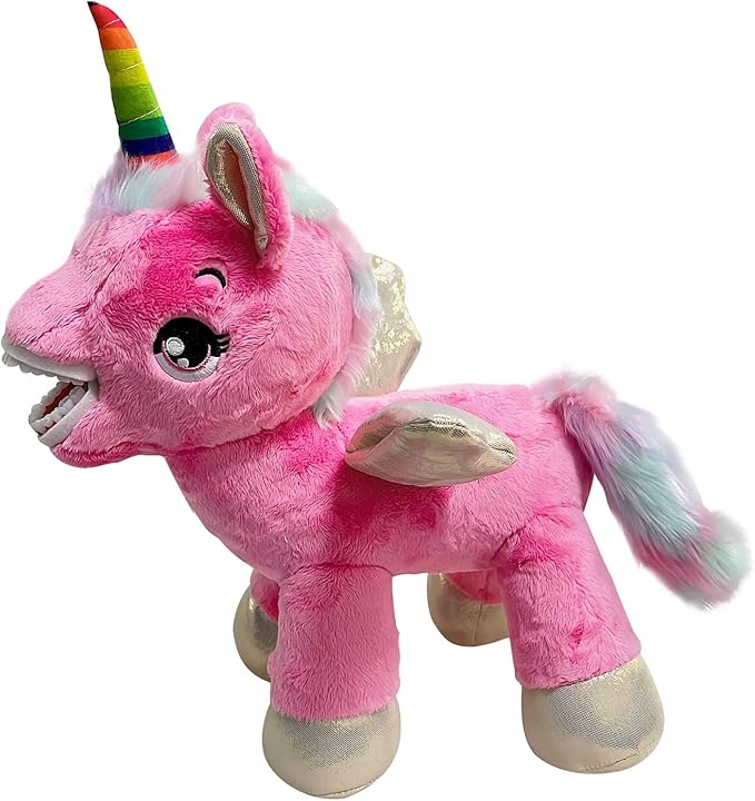 Tooth Fairy Plush Doll, YOUYA DENTAL Dental Plush Oral Health Presentation Unicorn Tooth Fairy Dental Educational Plush Doll with Teeth for Kids Chidren Boys Girls- Pink