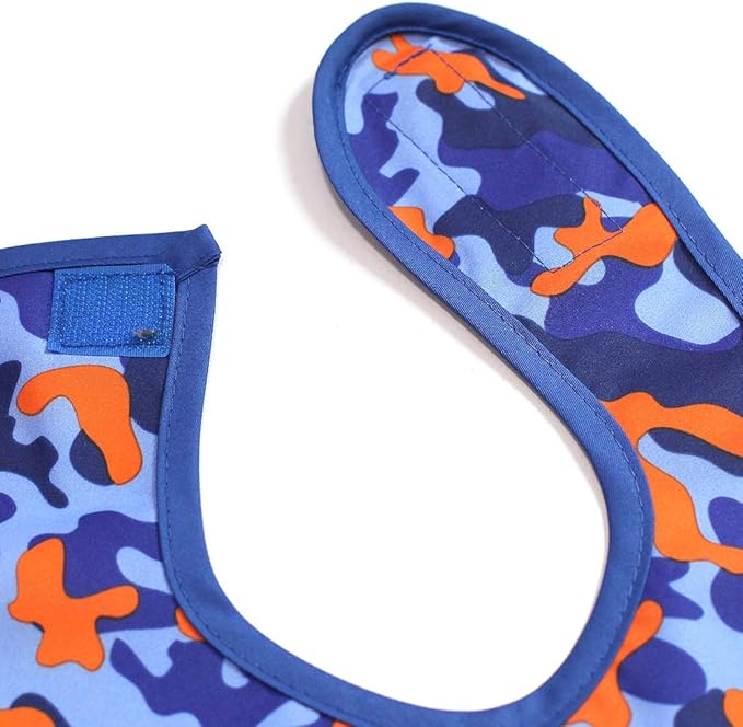 Full Coverage Waterproof Feeding Bib for Toddlers – Extra Long Apron Bib for Mealtime, Self-Feeding, High Chairn