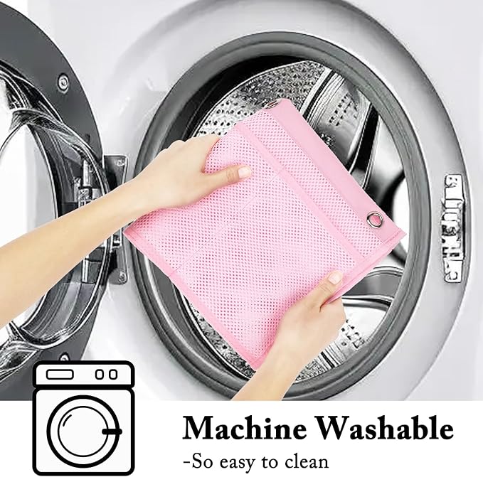 Mesh Shower Caddy Hanging, Quick-Drying Shower Organizer with 7 Pockets, Portable Bathroom Organizers and Storage for Shampoo, Soap, Loofah, Travel, and Cruise Essentials