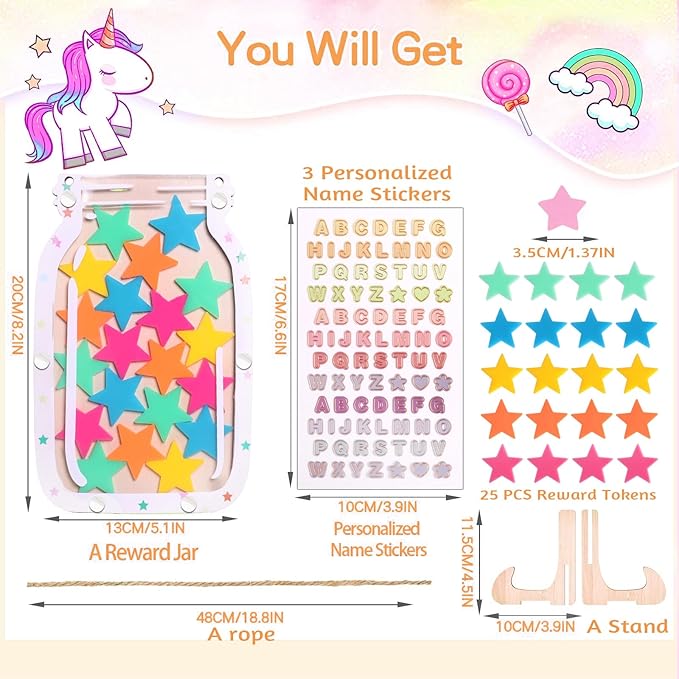 Magnetic Reward Jar,Personalized Reward Jar,Classroom Reward Jar,Kids Reward Jar