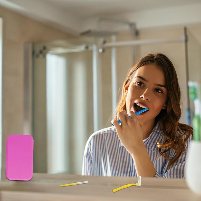 3-Pack Dental Care Kit - Angled Orthodontic Toothbrush, Interdental Brush, and Standard Toothbrush with Travel Case, Soft Bristles for Braces and Teeth Cleaning