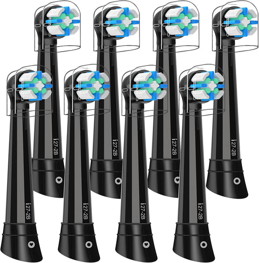 IO Replacement Heads Compatible with Oral b IO 2/3/4/5/6/7/8/9/10 Series Electric Toothbrush, Brush Heads Refills Compatible with Oral B IO for Teeth Clean (8 Black)