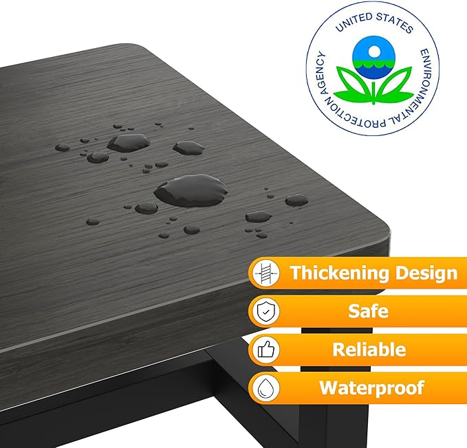 Step Stools for Adults Kids with Non-Slip Rubber Feet, Heavy Duty Wooden Stepping Stools with 500-LBS Capacity for Bedroom Kitchen Bathroom, Sturdy Bed Steps for High Beds, Easy to Assemble, Gray