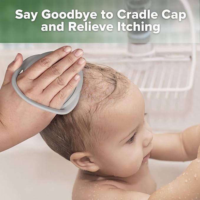 haakaa Baby Cradle Cap Brush - Soft Cradle Cap Comb| Hair Scalp Massager, Soft Bristles for Newborns & Toddlers,Ideal Baby Shower Gifts for Mum - 1pk