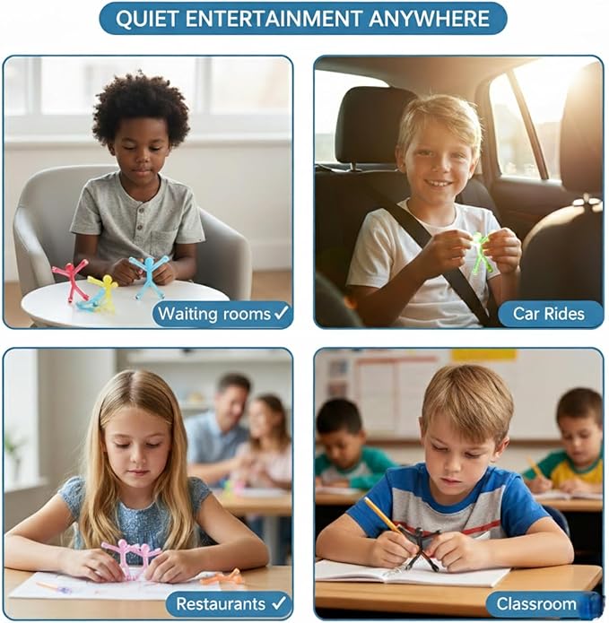 MAGMEN STEM Magnetic Travel Toys 10PC, Airplane Car Road Trip, Stocking Stuffers Fidget Sensory Toys for Kids 3 Years and Older